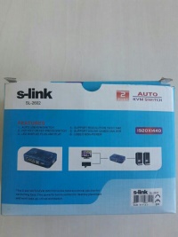 S-LINK SL-2602 USB DEN 2 PORT KWM SWITCH 2,PC VEYA KAYIT CİHAZI TEK EKRAN kvm